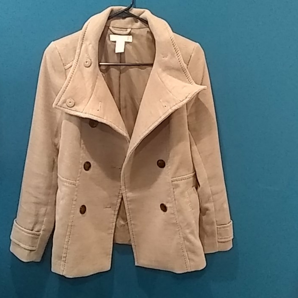 H&M size 2 tan like new ladies coat